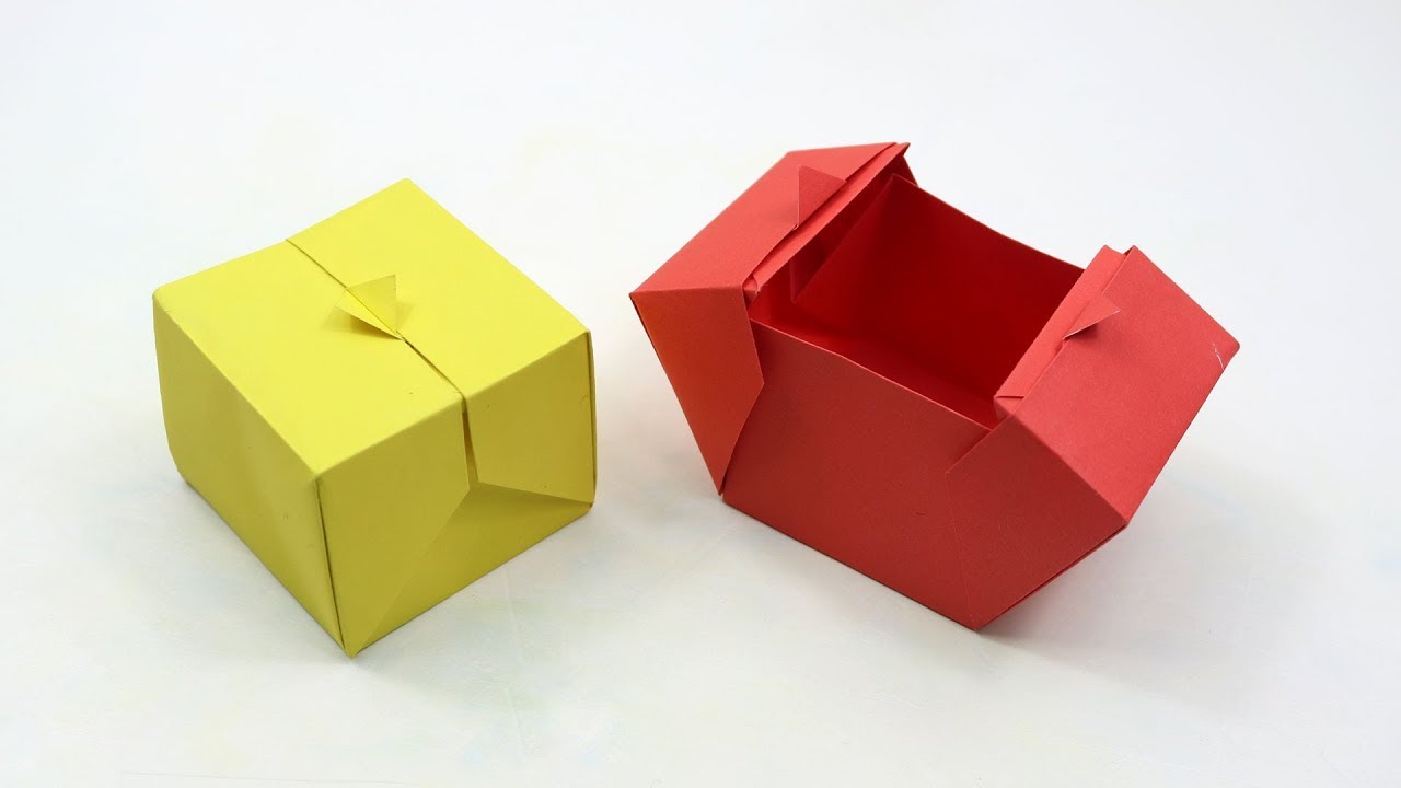 Origami Box Folding  How to Make Beautiful Origami Box with Paper