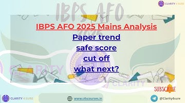 IBPS AFO 2025 Mains Exam Analysis | What next? #ibpsafo2025 @AgriClarity