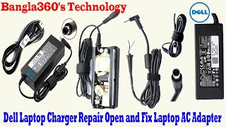 How To Dell Laptop Charger Repair Open and Fix Laptop AC Adapter without Damaging 