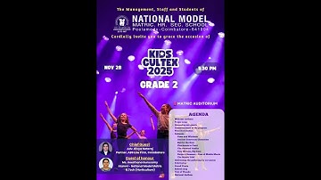 Kids Cultex 2025 – Grade 2 🎉 | Watch Our Little Stars Perform! | National Model Matric Hr Sec School