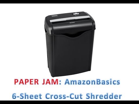 paper jam amazonbasics 6 sheet cross cut shredder b00hfjwkwk 6 sheet crosscut shredder