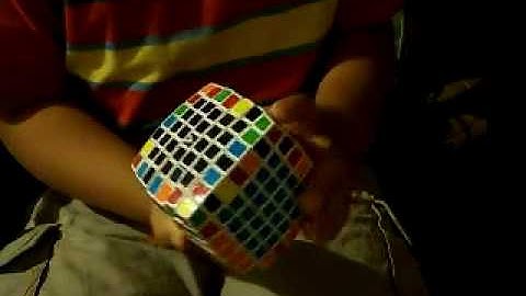 v cube 7x7x7 solved by 9 years old kid
