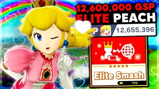 This is what a 12,600,000 GSP Peach looks like in Elite Smash