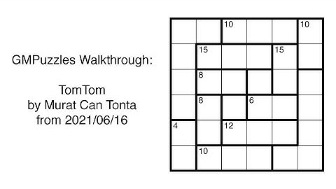 GMPuzzles - 2021/06/16 - TomTom by Murat Can Tonta