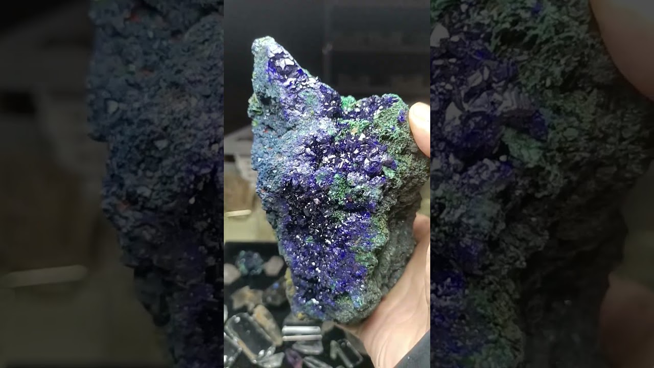 High quality azurite with Malachite 