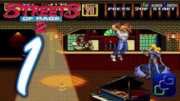 Streets Of Rage 2 Walkthrough - Gameplay Part 1 - Axel Stage 1