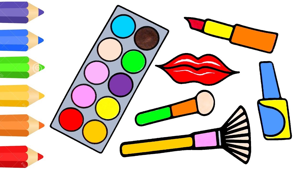 Makeup Set Sketch Drawing, Vectors | GraphicRiver