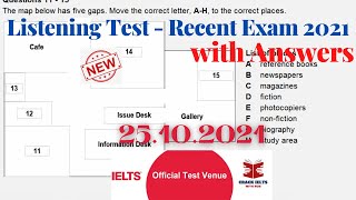 IELTS LISTENING ACTUAL TEST WITH ANSWERS | 25.10.2021