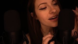 ASMR FRANCAIS ⚪️ légers mouth sounds, breathing, close whispering, face touching