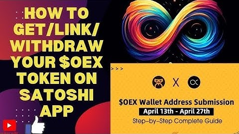 HOW TO WITHDRAW YOUR $OEX TOKEN ON SATOSHI APP | #freemining #oex #openex #makemoneyonline