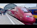 Eurostar first class  amsterdam to paris at 300 kmh europes fastest train