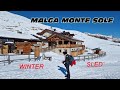 Escursione invernale alla Malga Monte Sole Alta in Val di Rabbi e discesa con le slitte.