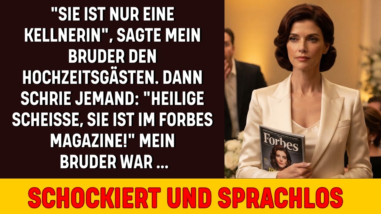 Mein Bruder stand auf der Bühne seiner eigenen Hochzeit, umgeben von Hunderten von Gästen, und lachte ins Mikrofon. „Sie ist nichts weiter als eine Kellnerin." Ich hörte das Gelächter, spürte, wie...