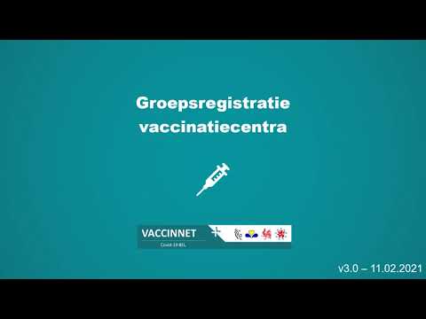 Groepsregistratie in Vaccinnet voor vaccinatiecentra