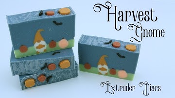 Harvest Gnome: Pumpkins, Bats, and Gnomes Extruded Soap Dough