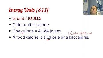 Mod6 Energy Unit Conversions: Joules-calories-Calories