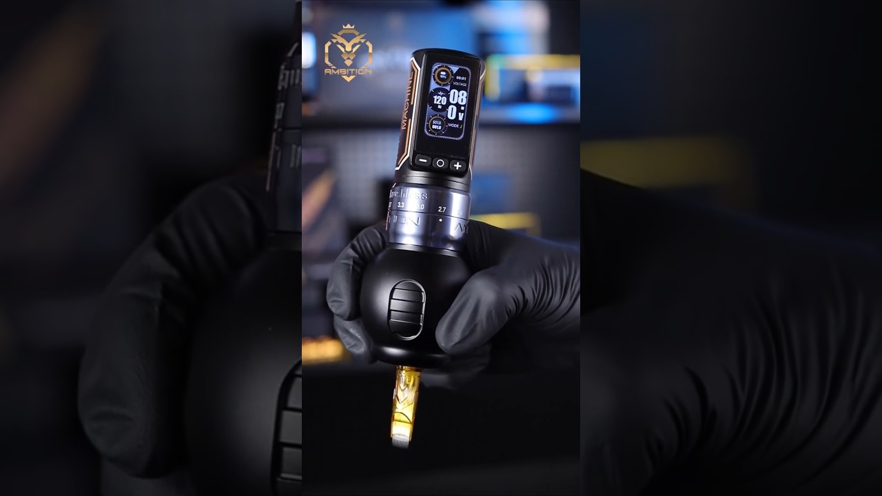 Ambition Ninja Max Wireless Tattoo Machine with 2.4-4.5mm Adjustable Stroke 