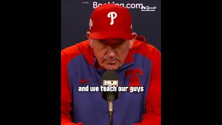 Rob Thoms Onhaving Bryson Stott Bunt In The 9Th Inning Of Phillives Vs Dodgers Nlds Game 2