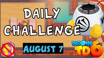 Bloons TD 6 Daily Challenge | 2 Tower | No Hero No MK No Powers | August 7 2023