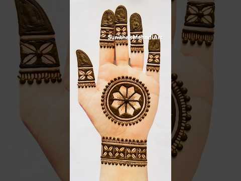 Easy Simple Mandala Mehndi design for hands😍 #mehndi #henna #youtubeshorts #viral #shorts #trending