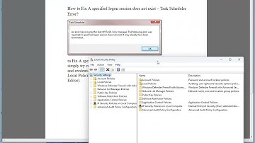Fix A specified logon session does not exist error in Windows Task Scheduler