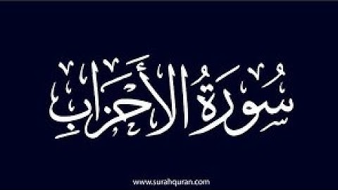 ماتيسر من سورة الأحزاب من الأية 40الى الأية 48
