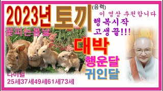 2023년 토끼띠 나이별 #재물운#사업운#건강# 개운법 #불교#생활#법문[보현스님TV ]