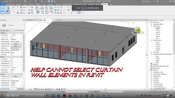 Help Cannot Select Curtain Wall Elements in Revit