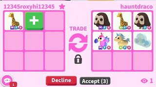 Top Rich Trades In Adopt me 2024 // Back In Trading