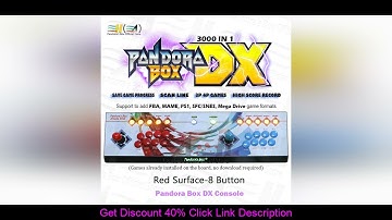Best 2021 Pandora Box DX 8 button custom 3000 in 1 arcade game console Save game progress High scor