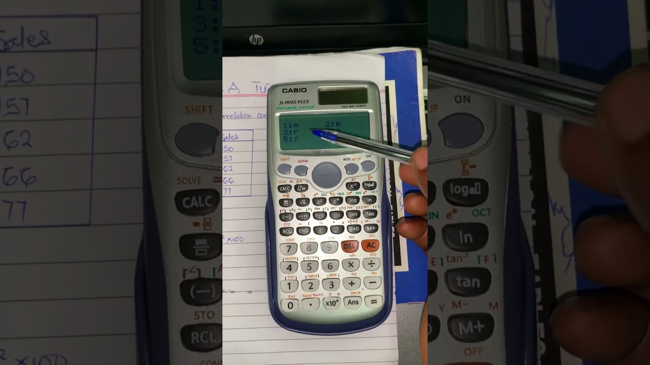 HOW TO USE CALCULATOR TO CALCULATE CORRELATION, REGRESSION AND COEFFICIENT OF DETERMINATION