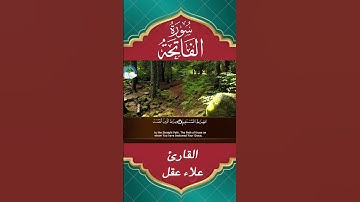 سورة الفاتحة - المصحف المرتل - القارئ علاء عقل #المصحف #اكسبلور #القران