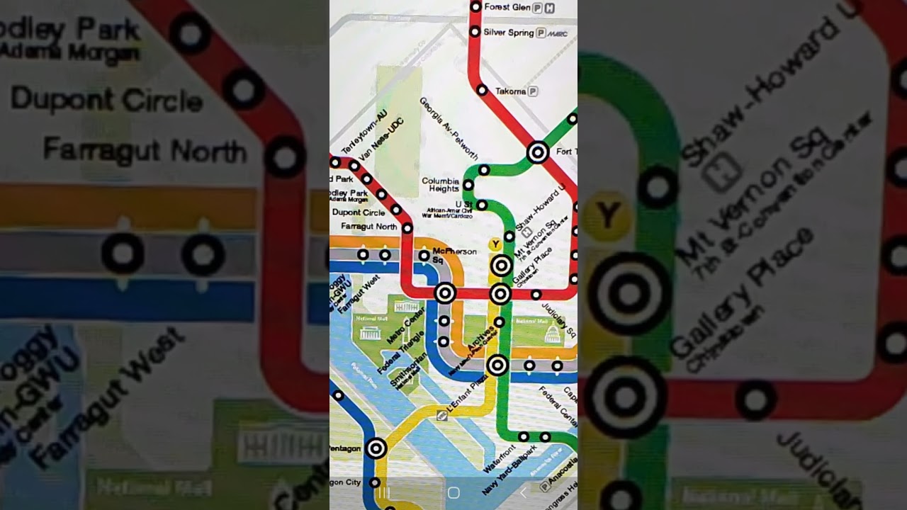 DC Metro Map. 