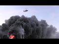 Тушение пожара вертолетами ТЦ Синдика