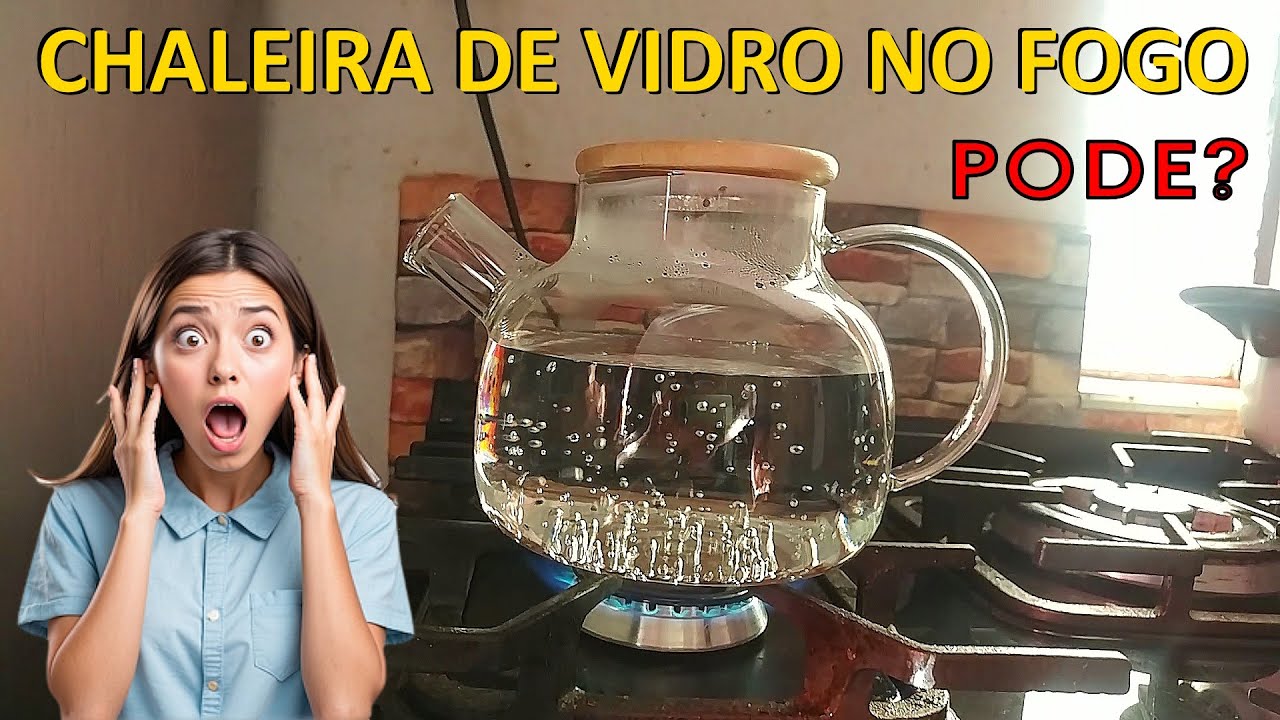 UNBOXING Chaleira De Vidro Direto no FOGO Com Tampa De Bambu 1 Litro Fogão de indução MERCADO LIVRE