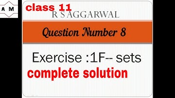 Class 11/sets /Exercise 1F Question number 8/Anjali Maths