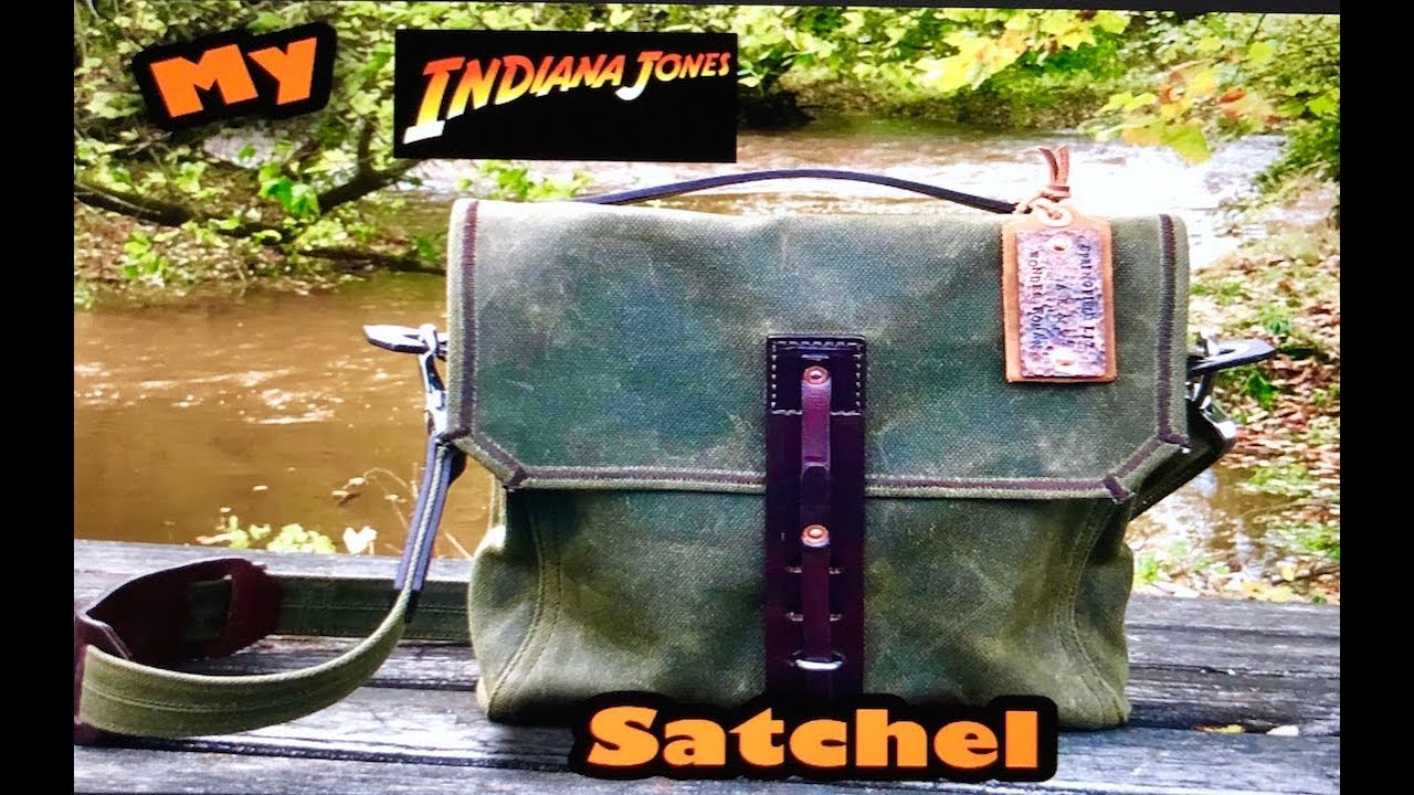 Saddleback Leather Co. Waxed Canvas Indiana Gear Bag - YouTube