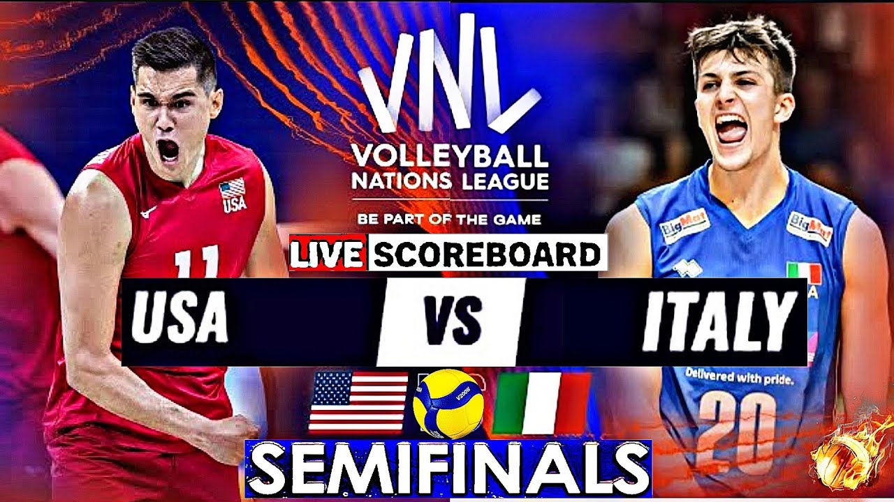 USA vs ITALY Live Score Update Today Match VNL 2023 FIVB MEN'S