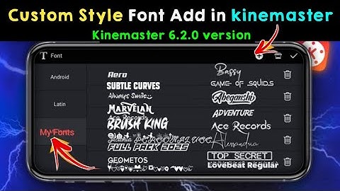 how to add custom fonts in kinemaster🔥🔥|Kinemaster mai Stylish Custom Fonts ko kaise add kare