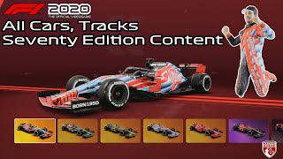 F1 2020 - All Cars, Tracks and Seventy Edition Content (Liveries, Character Customisation Items)