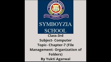 Class-3rd | Computer | Chapter-7 (File Management- Organization of Folders)