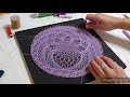 ラベンダーフラワーを表現してみました ♪【糸かけ曼荼羅・宇宙からの贈り物】 Artistic  Thread Mandala　☆Lavender  Flower  Healing ストリングアート