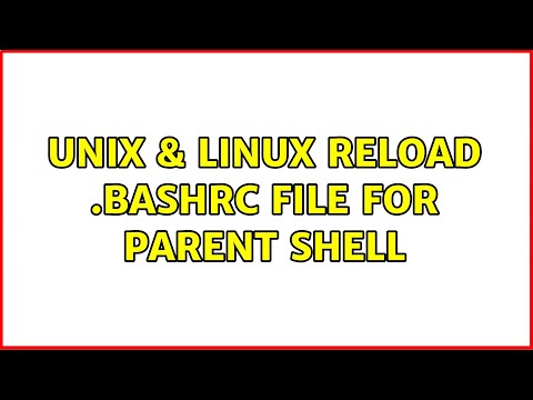 Unix & Linux: Reload .bashrc file for parent shell