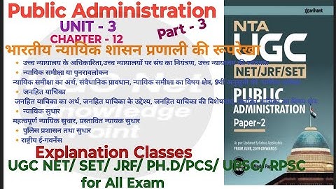 NTA UGC NET/Public Administration/Unit-3/Ch-12/भारतीय न्यायिक शासन प्रणाली की रूपरेखा/part- 3/#ugc