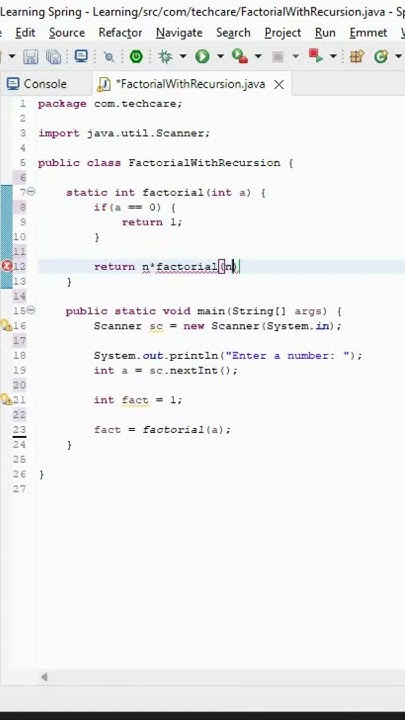 Factorial Of a Number using Recursion in Java | Java Development ...