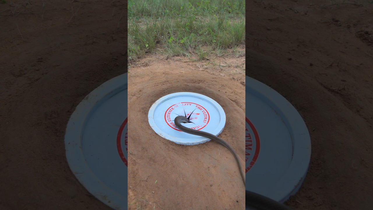 Build Underground Snake Trap Using Cover Bucket & Deep Hole 