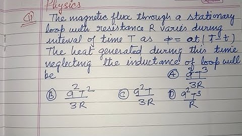 The magnetic flux through a stationary loop with resistance R varies... | neet physics solution 