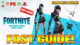 How To COMPLETE SAPPHIRE HAGIRI QUESTS CHALLENGES In Fortnite! (Free Rewards Challenges & Quests)