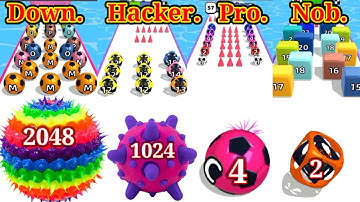 Marble Run Noob vs Pro vs Hacker in marble run 3d 2048 ball 3d new update gameplay (android, iOS) #4