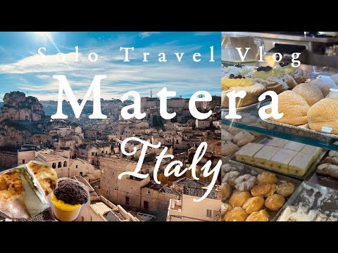 南イタリア旅行Vlog🇮🇹マテーラ🇮🇹世界遺産,洞窟住居,観光,007ロケ地,一人旅,グルメ🍽️,カフェ,ジェラート,4K